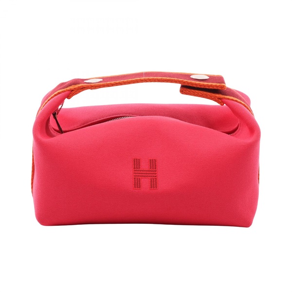HERMES Bride a Brac PM Handbag pouch H104222M 04 canvas hibiscus Used Women SHW