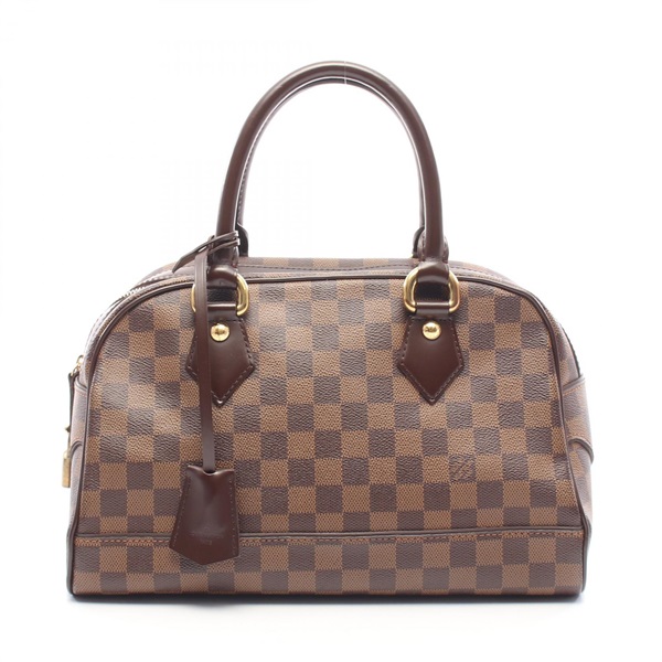 LOUIS VUITTON Duomo Handbag N60008 Damier leather Brown Ebene Used Women
