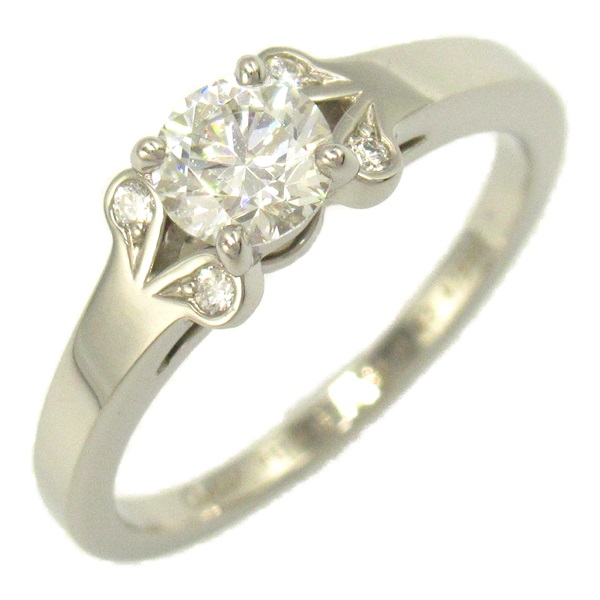 CARTIER ballerina solitaire Ring Diamond Pt950 Platinum Used US size 5.25 #50