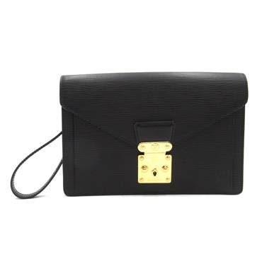 LOUIS VUITTON Pochette Sellier Dragonne Clutch Second Pouch bag M52612 Epi Noir