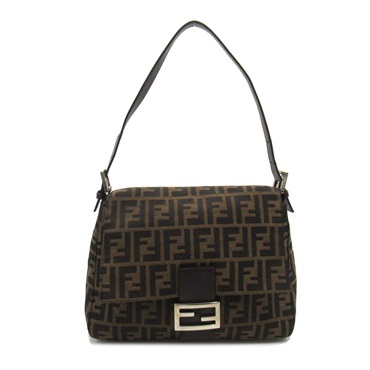 FENDI Zucca mamma bucket Shoulder Bag canvas Brown Used Women