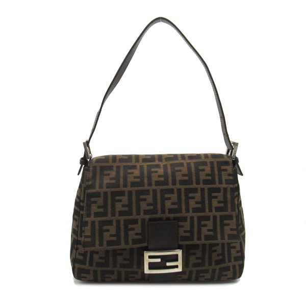 FENDI Zucca mamma bucket Shoulder Bag canvas Brown Used Women