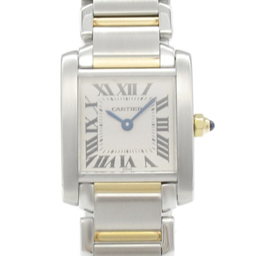 CARTIER Tank Francaise SM Watch Watches W51007Q4 Quartz 18KYG SS Used Women