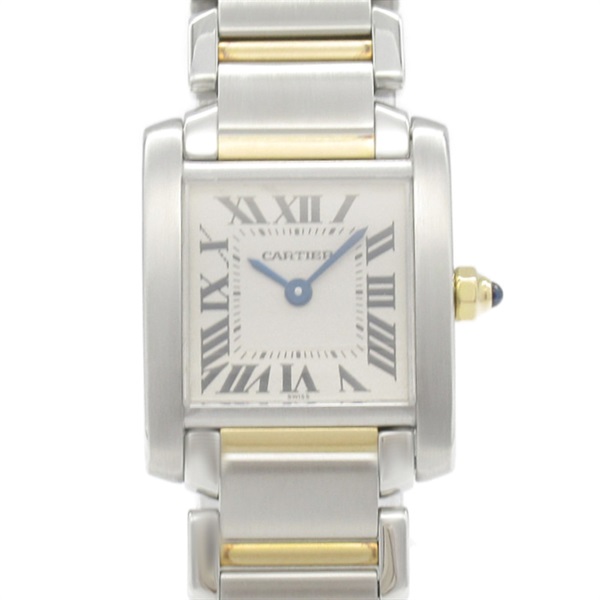 CARTIER Tank Francaise SM Watch Watches W51007Q4 Quartz 18KYG SS Used Women