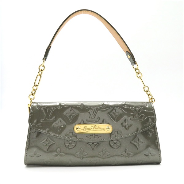 LOUIS VUITTON Sunset Bluebird Shoulder Bag M91625 Vernis leather Gray Used GHW