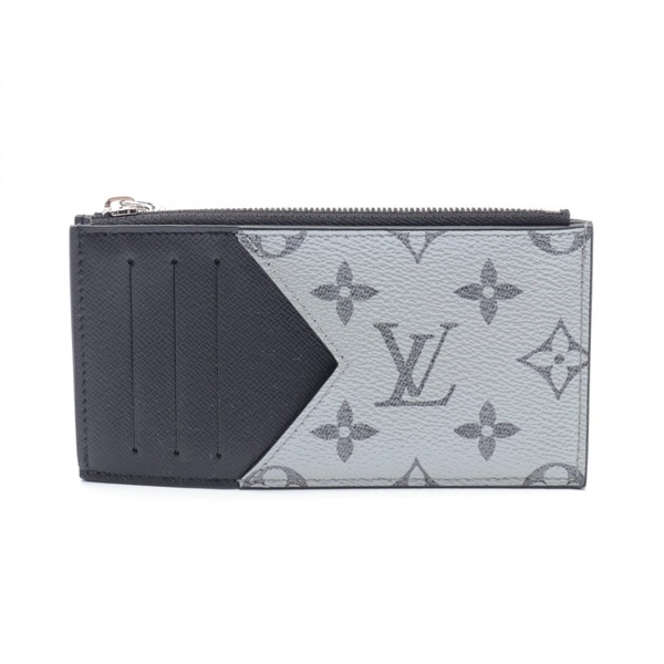 LOUIS VUITTON Coin card holder case R97918 Taigalama leather Black Used mens LV