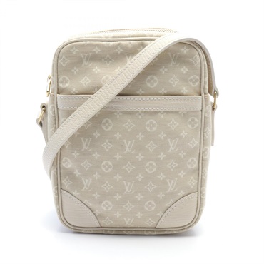 LOUIS VUITTON Danube Shoulder Bag M95318 Monogram mini lin canvas White Used