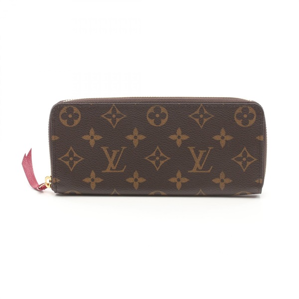 LOUIS VUITTON Portefeuille Clemence around long wallet M60742 Monogram Fuschia