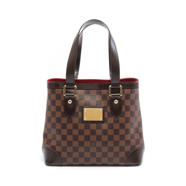 LOUIS VUITTON Hampstead PM Tote Bag N51205 Damier canvas Brown Ebene Used Women