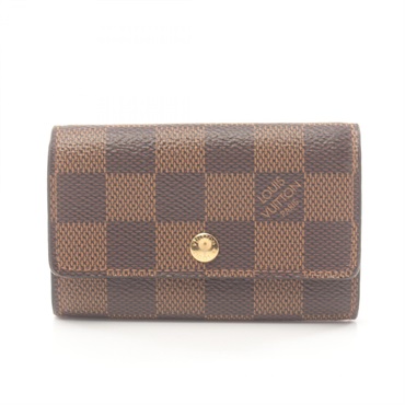LOUIS VUITTON Multicles 6 key holder N62630 Damier canvas Brown Ebene Used