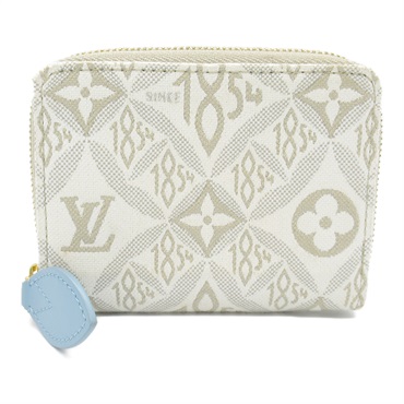 LOUIS VUITTON Zippy coin purse M81095 Monogram Jacquard canvas White Used Women