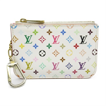LOUIS VUITTON Pochette Cle Key coin purse M93734 Monogram Multicolore white Used