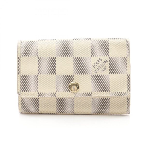 LOUIS VUITTON Multicles 6 key holder N61745 Damier Azur canvas White Used