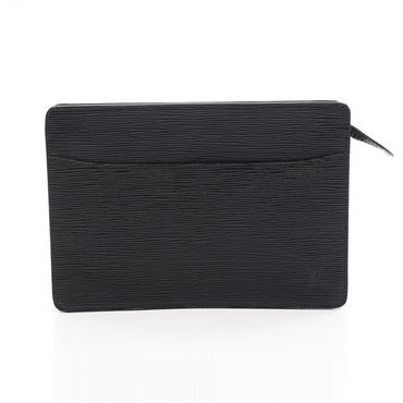 LOUIS VUITTON Pochette Homme business clutch bag M52522 Epi leather Black Used