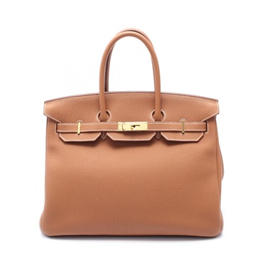 HERMES Birkin 35 Hand bag D Togo leather Gold Used GHW