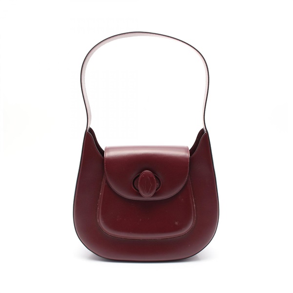 CARTIER Must Line Shoulder Bag L1000250 leather Bordeaux Used Women