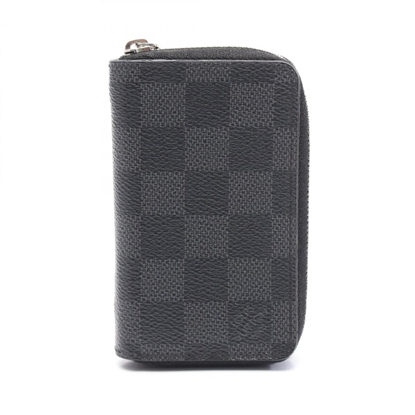 LOUIS VUITTON Zippy Coin purse wallet N63076 Damier graphite Black Used mens LV