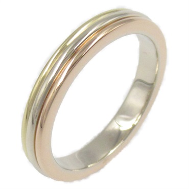 CARTIER Vendome Ring 18KYG 18KPG 18KWG Three Gold Used women US size 4.25 #47