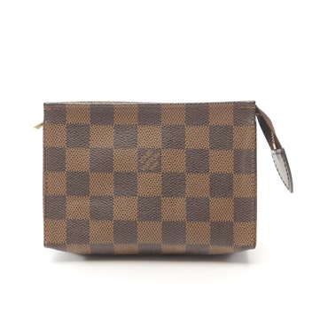 LOUIS VUITTON Trousse Toilette 15 Pouch bag N47548 Damier canvas Ebene Used LV