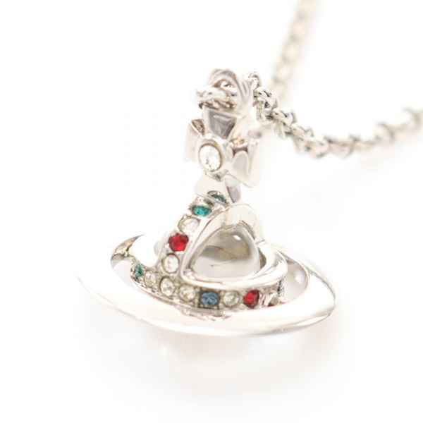 Vivienne Westwood Orb Necklace Stainless Steel Rhinestone Multicolor Used women