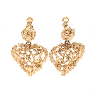 YVES SAINT LAURENT Earring Gold Plated Gold Used women