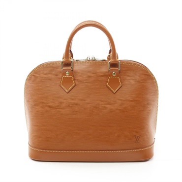 LOUIS VUITTON Alma Hand bag M54148 Epi leather Brown Cipango Gold Used