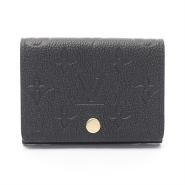 LOUIS VUITTON Enveloppe Carte de Visite Card Case M58456 Monogram leather Black