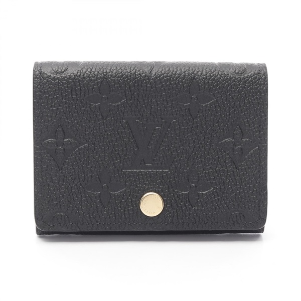 LOUIS VUITTON Enveloppe Carte de Visite Card Case M58456 Monogram leather Black