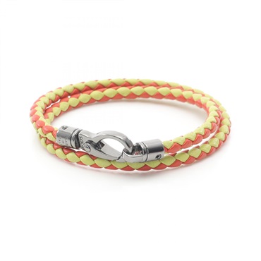 TOD'S Bracelet Stainless Steel leather Used Women