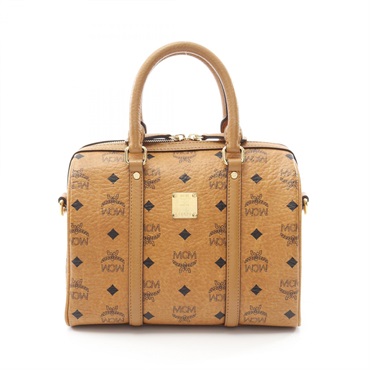 MCM Visetos Tote Bag MWB2SVI12CO001 PVC coated canvas leather Brown Used Women