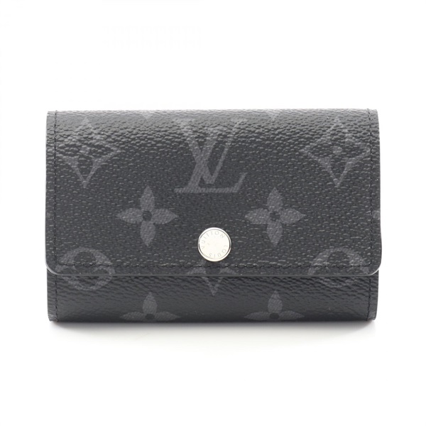 LOUIS VUITTON Multicles6 key holder case M82603 Monogram eclipse Black Used mens