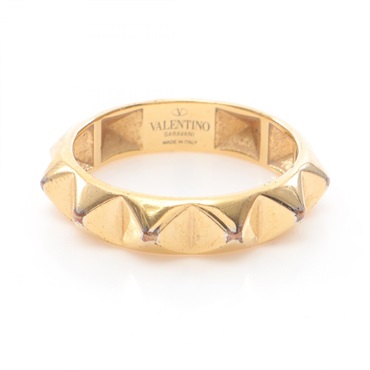 Valentino Garavani Rock studs Ring Gold Plated Used Women US size 6.25