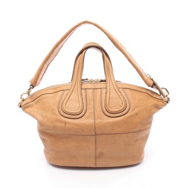 GIVENCHY Nightingale Shoulder Handbag leather Brown Used Women