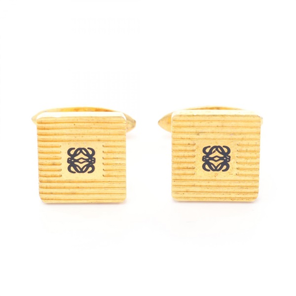 LOEWE Anagram cuffs Gold Plated 15 x 15mm Used mens