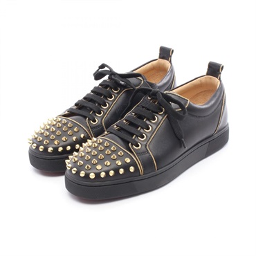 Christian Louboutin LOUIS JUNIOR SPIKES sneakers #37.5 studs leather Black used