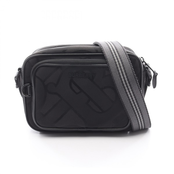 BURBERRY TB Monogram Paddy Shoulder Crossbody Bag 8043708 Nylon Black Used
