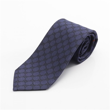 GUCCI AREND GG Pattern Tie 456522 silk Navy 147cm Used mens