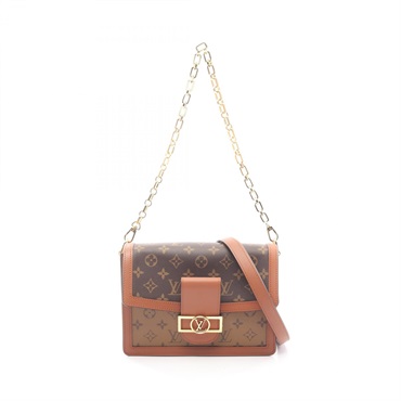 LOUIS VUITTON Dauphine MM Chain Shoulder Bag M44391  Monogram Reverse Brown Used