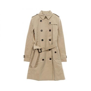 BURBERRY Trench coat short UK8 cotton Beige Used Women