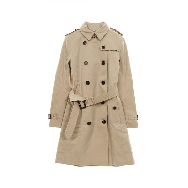 BURBERRY Trench coat short UK8 cotton Beige Used Women