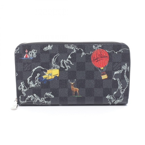 LOUIS VUITTON Zippy Organizer NM around long wallet purse N40204 Damier Graphite