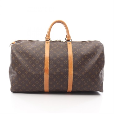 LOUIS VUITTON Keepall55 Hand bag M41424 Monogram canvas Brown Used unisex LV
