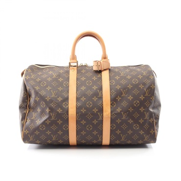 LOUIS VUITTON Keepall45 Hand bag M41428 Monogram canvas Brown Used unisex LV