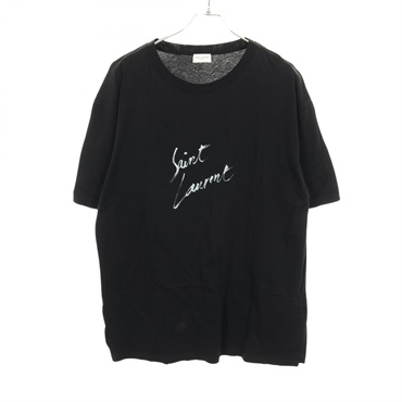 SAINT LAURENT PARIS T-shirt 480406 cotton Black #XL Used mens