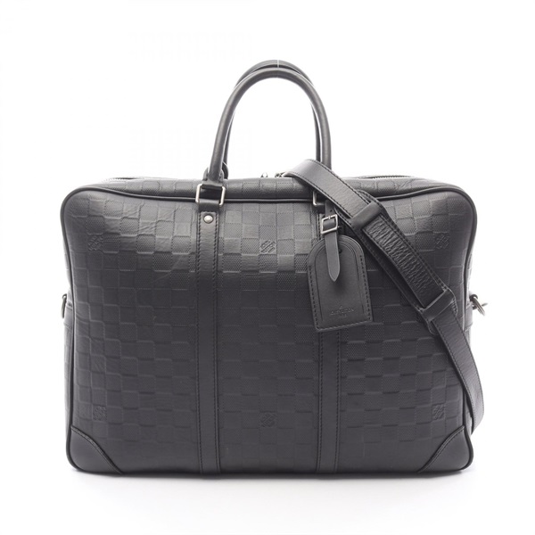 LOUIS VUITTON PDV GM Briefcase N41147 Damier Infini leather Black Onyx Used mens