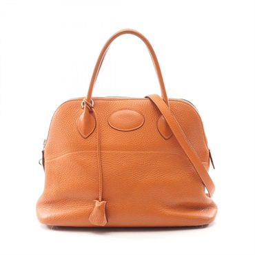 HERMES Bolide31 Shoulder Handbag Clemence leather Potiron orange Used Wom SHW J