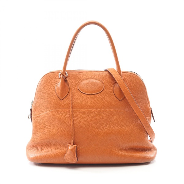 HERMES Bolide31 Shoulder Handbag Clemence leather Potiron orange Used Wom SHW J