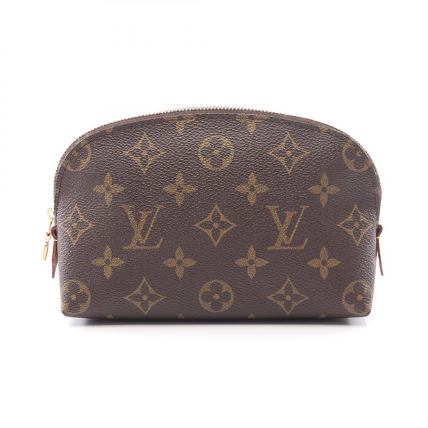 LOUIS VUITTON Pochette Cosmetic Pouch purse M47515 Monogram leather Brown Used