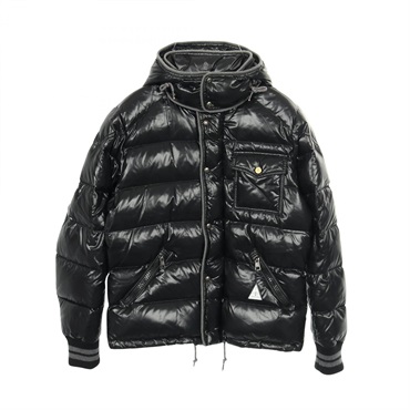 MONCLER BORROME Down Jacket with Hood Nylon Black #1 Used Women