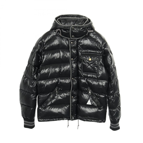 MONCLER BORROME Down Jacket with Hood Nylon Black #1 Used Women